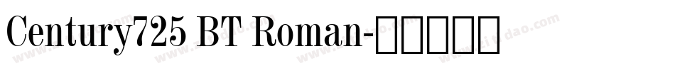 Century725 BT Roman字体转换